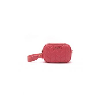 Geanta crossbody de piele ecologica cu bareta cu model logo