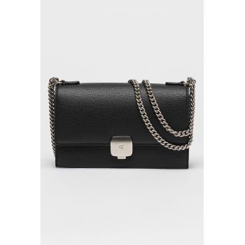 Geanta crossbody de piele ecologica cu bareta de lant