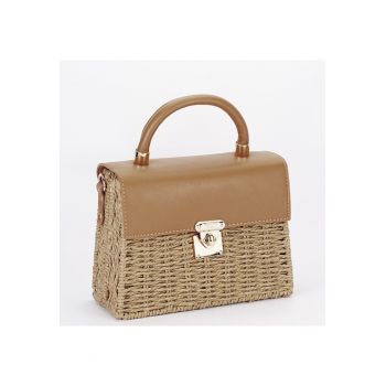 Geanta crossbody din paie de hartie  C1057 15 17652