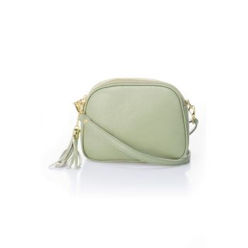 Geanta crossbody din piele cu bareta detasabila