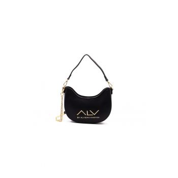 Geanta crossbody din piele ecologica cu detaliu cu logo