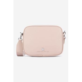 Geanta crossbody din piele ecologica cu logo metalic