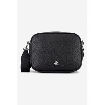 Geanta crossbody din piele ecologica cu logo metalic