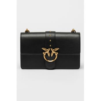 Geanta crossbody din piele Love One Classic - Negru