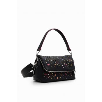 Geanta dama negru multicolor 24WAXP88