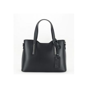 Geanta medie neagra din piele naturala 1065 132 15629