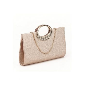Plic champagne cu sclipici Erica 4442