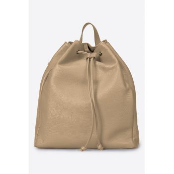 Rucsac de piele cu snur