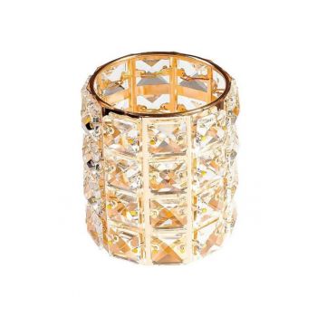 Suport pensule machiaj -  Crystal - Gold la reducere