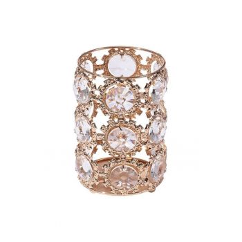 Suport Pensule Machiaj -  Diamond - Gold la reducere