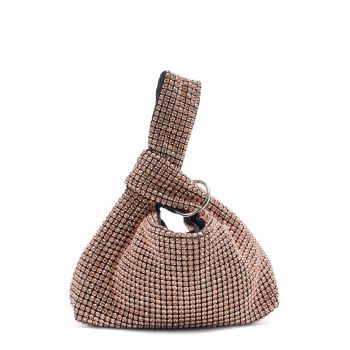 Geanta bucket mica cu strasuri