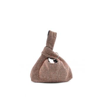 Geanta bucket mica cu strasuri
