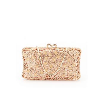 Geanta clutch de lux sampanie D7-5 06 12622