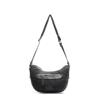 Geanta crossbody cu buzunar cu fermoar