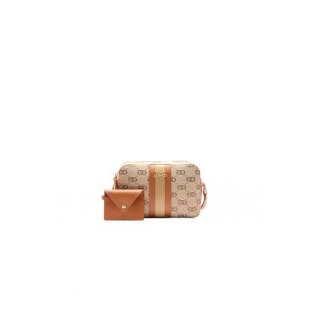 Geanta crossbody cu logo si genta plic uni