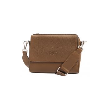 Geanta crossbody cu logo stantat