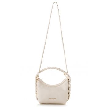 Geanta crossbody cu maner impletit