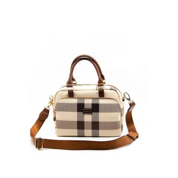Geanta crossbody cu model in carouri