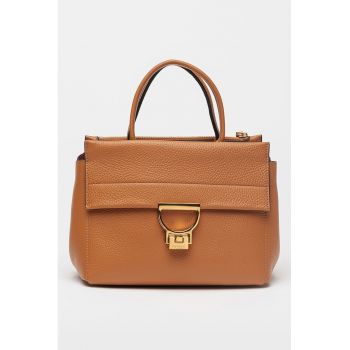 Geanta crossbody de piele cu aspect granulat Arlettis Signature