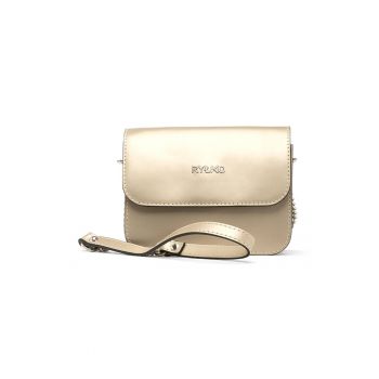 Geanta crossbody de piele cu aspect metalizat Torebka