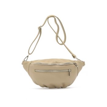 Geanta crossbody de piele cu aspect texturat