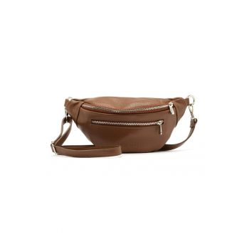 Geanta crossbody de piele cu aspect texturat