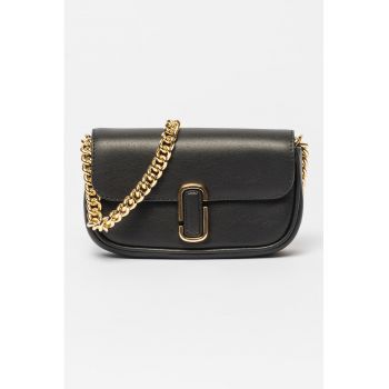 Geanta crossbody de piele cu clapa