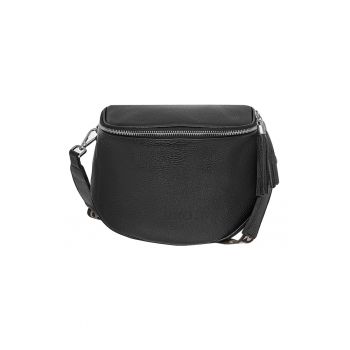 Geanta crossbody de piele cu fermoar