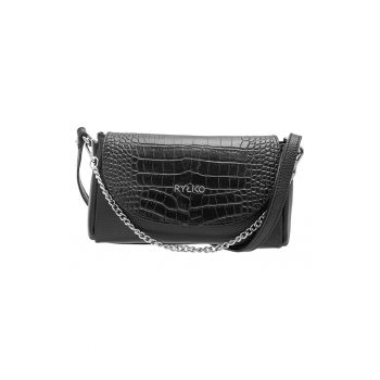 Geanta crossbody de piele cu logo