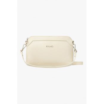 Geanta crossbody de piele cu logo