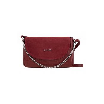 Geanta crossbody de piele cu logo