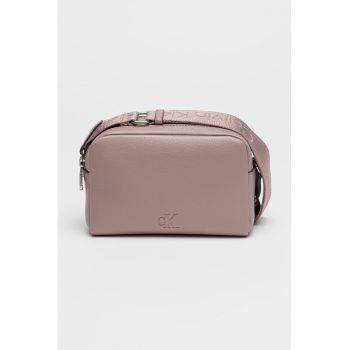 Geanta crossbody de piele ecologica cu bareta logo
