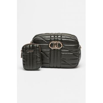 Geanta crossbody de piele ecologica cu etui detasabil