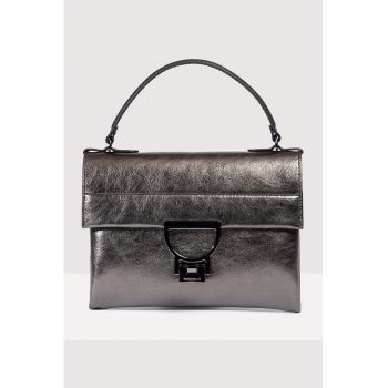 Geanta crossbody din piele cu bareta detasabila