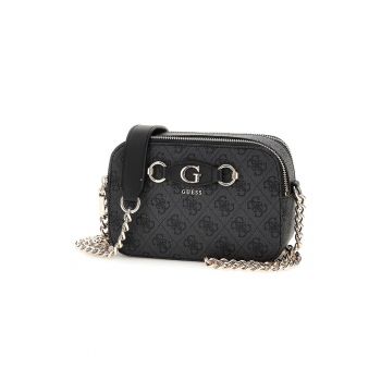 Geanta crossbody din piele ecologica cu model monograma Ever