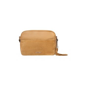 Geanta crossbody din piele si piele intoarsa