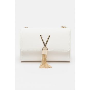 Geanta mica crossbody de piele ecologica cu aspect saffiano Divia