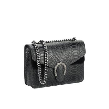 Geanta neagra din piele naturala 1524 123 17653