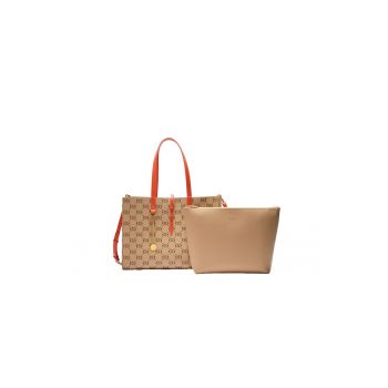 Geanta shopper cu logo si bareta detasabila