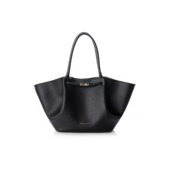 Geanta tote de piele ecologica cu logo discret