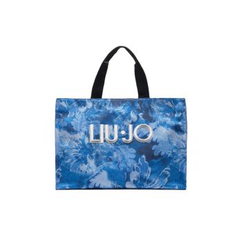 Geanta tote din denim cu logo