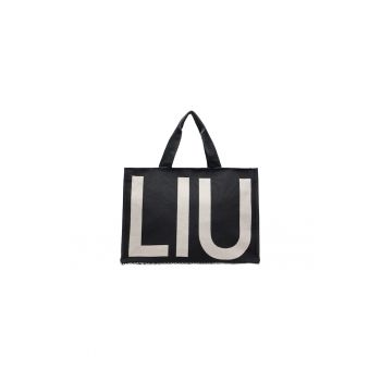 Geanta tote din jacquard cu monograma