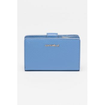 Portofel de piele cu aspect granulat Metallic Soft