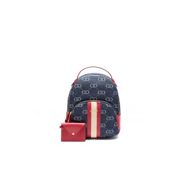 Rucsac din denim cu portofel