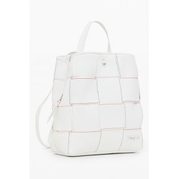 Rucsac din piele ecologica cu model impletit
