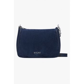 Rylko - Geanta crossbody de piele cu logo metalic