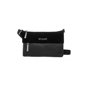 Rylko - Geanta crossbody de piele cu logo metalic