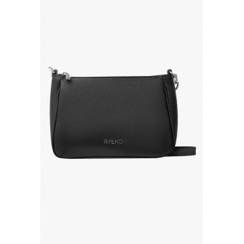 Rylko - Geanta crossbody de piele cu logo metalic