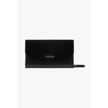 Rylko - Geanta crossbody de piele cu segtmente de piele intoarsa