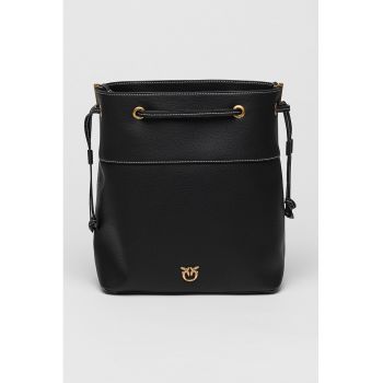 Geanta bucket de piele cu snur Secchiello